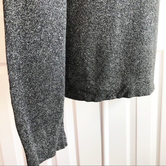 H&M Charcoal Gray Stripe Print 1/4 Zip Sweater Pullover Small - Picture 9 of 16